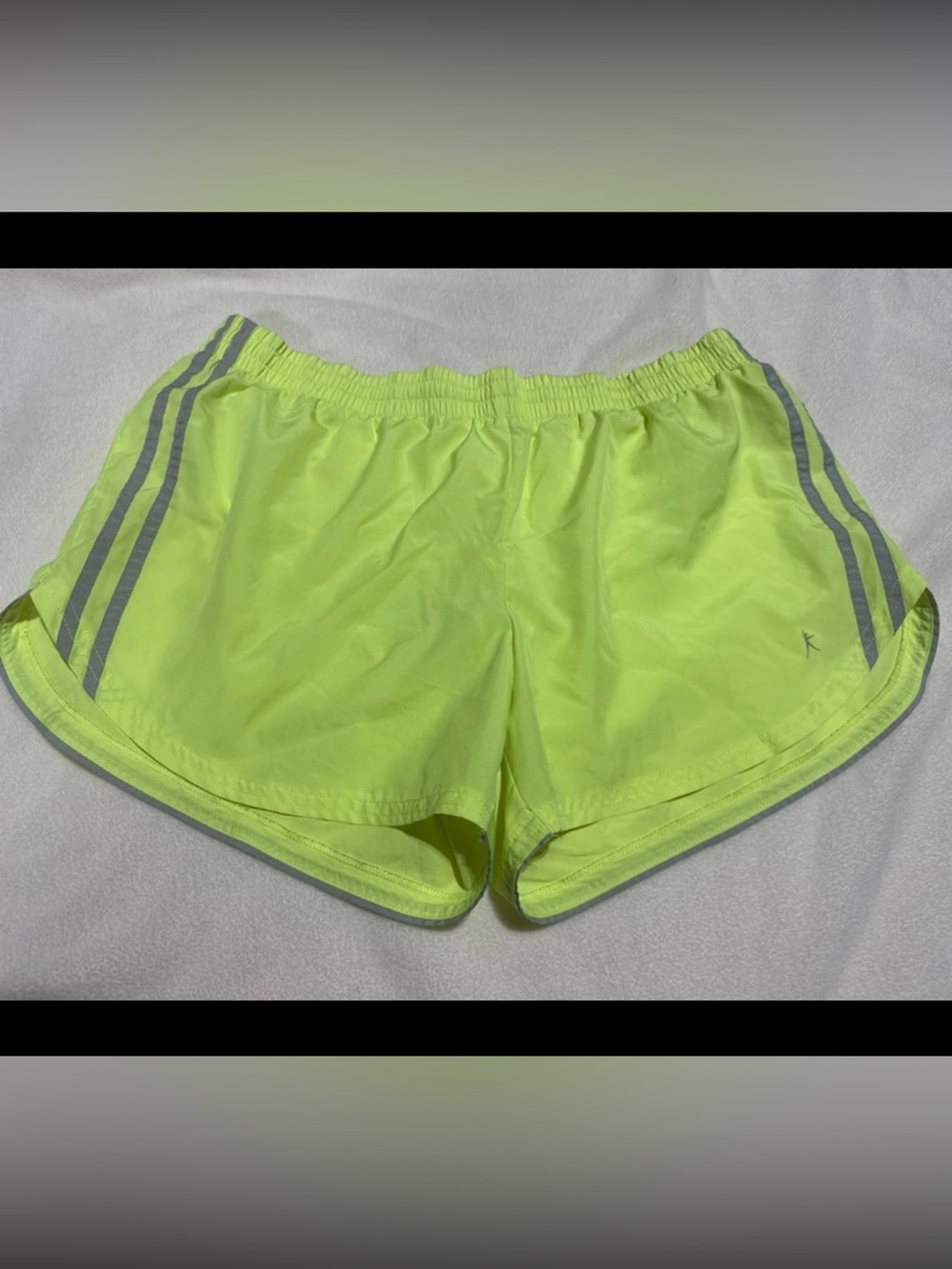 Danskin Neon Yellow Athletic Running Shorts